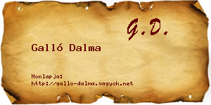 Galló Dalma névjegykártya
